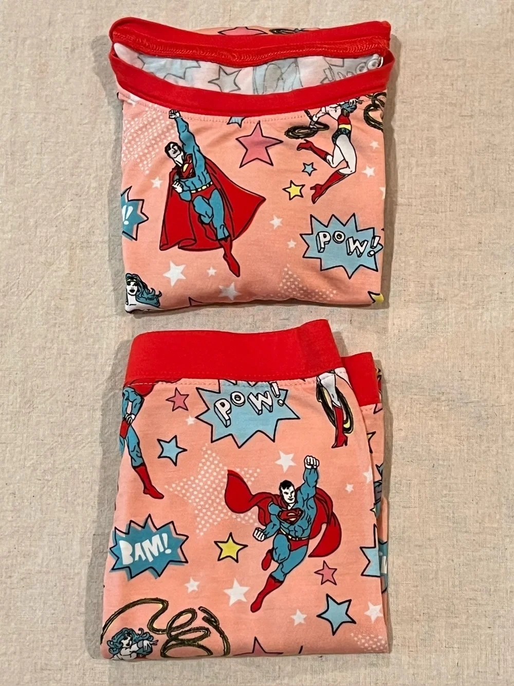 Little Sleepies Pink Super Hero Justice League Pajama Set 4T